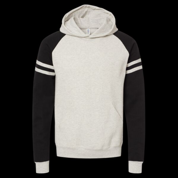 Unisex Nublend® Varsity Colorblocked Raglan Hooded Sweatshirt Thumbnail