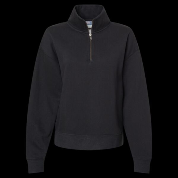 Women's Sueded Fleece Quarter-Zip Sweatshirt Thumbnail