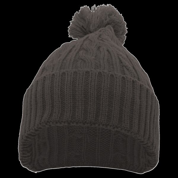 Cable Knit Pom-Pom Beanie Thumbnail