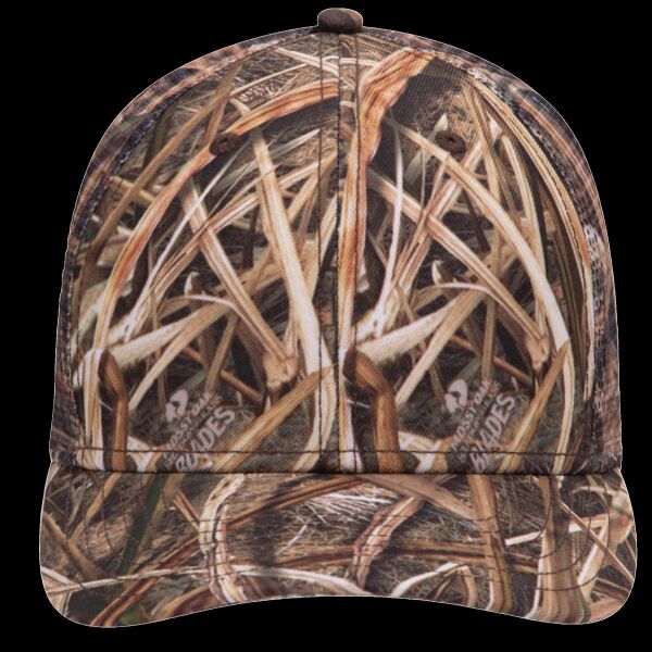 OTTO CAP Mossy Oak Camouflage Superior Polyester Twill 6 Panel Low Profile Mesh Back Trucker Hat Thumbnail