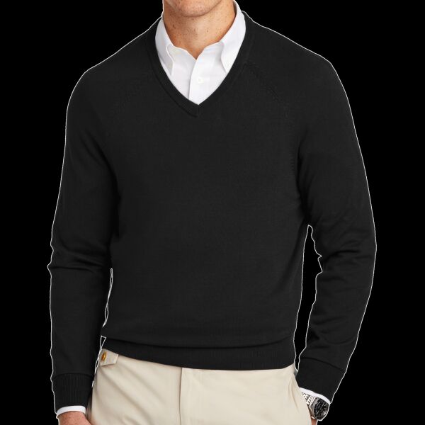 Cotton Stretch V Neck Sweater Thumbnail