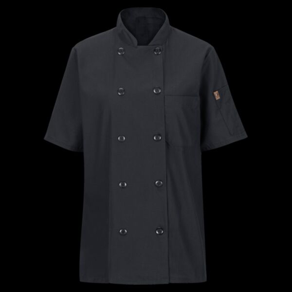 Women's Mimix™ Short Sleeve Chef Coat with OilBlok Thumbnail