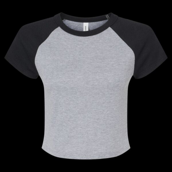 Women's Micro Rib Raglan Baby Tee Thumbnail