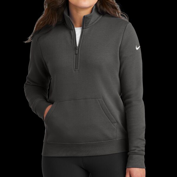 Women's Club Fleece Sleeve Swoosh 1/2 Zip Thumbnail