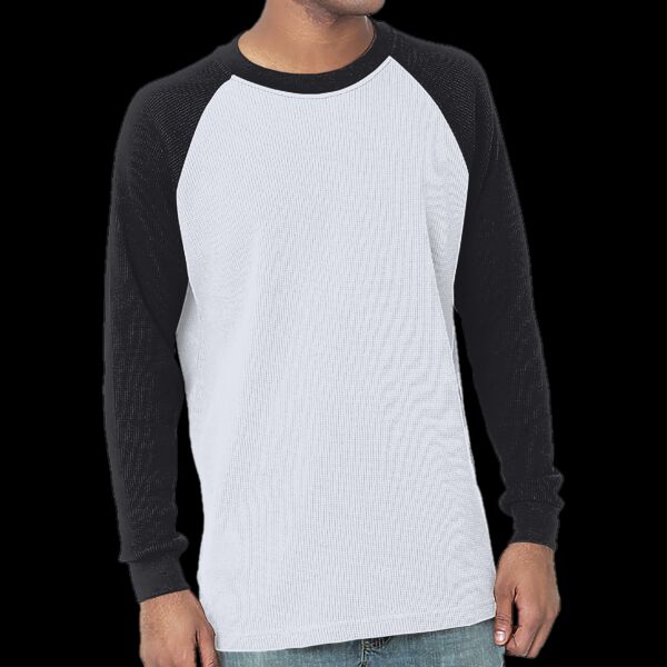 Men's USA-Made Heavyweight Waffle Knit Thermal Raglan T-Shirt Thumbnail