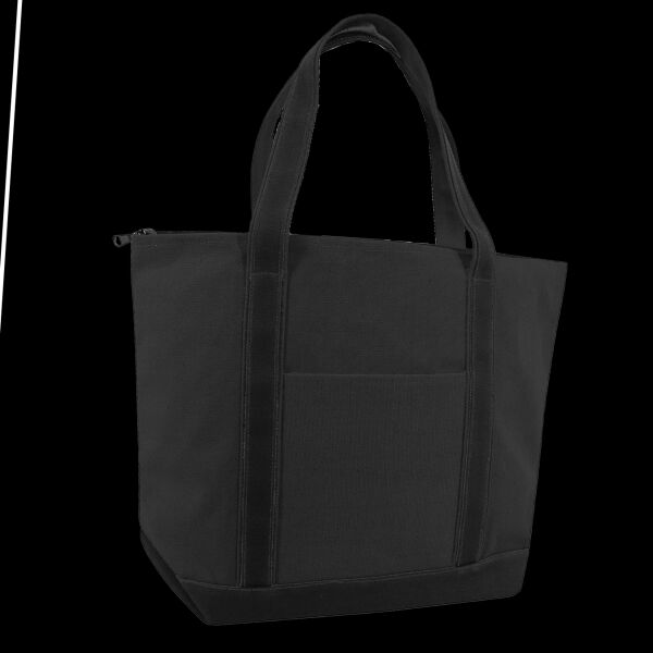 XL Zippered Cotton Canvas Resort Tote Thumbnail