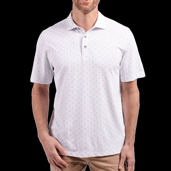 Cutter & Buck Virtue Eco Pique Tile Print Recycled Mens Big & Tall Polo Thumbnail