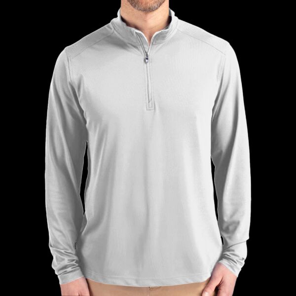 Cutter & Buck Virtue Eco Pique Recycled Quarter Zip Mens Big & Tall Pullover Thumbnail