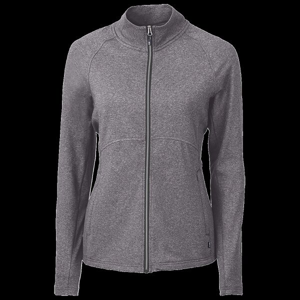 Cutter & Buck Adapt Eco Knit Heather Recycled Womens Full Zip Thumbnail