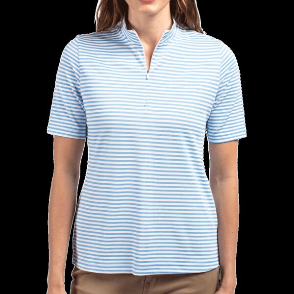 Cutter & Buck Virtue Eco Pique Stripe Recycled Womens Top Thumbnail