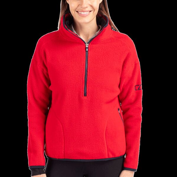 Cutter & Buck Cascade Eco Sherpa Womens Fleece Pullover Jacket Thumbnail