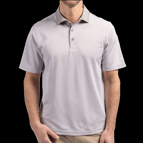 Cutter & Buck Virtue Eco Pique Micro Stripe Recycled Mens Polo Thumbnail