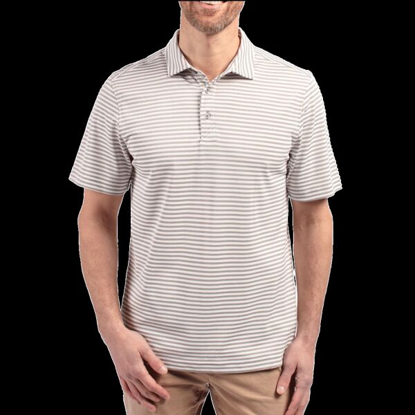 Cutter & Buck Virtue Eco Pique Stripe Recycled Mens Polo Thumbnail