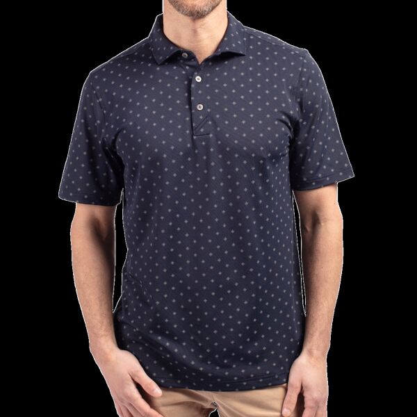 Cutter & Buck Virtue Eco Pique Tile Print Recycled Mens Polo Thumbnail