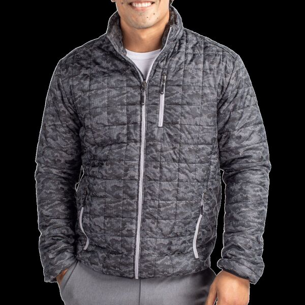 Cutter & Buck Rainier PrimaLoft Mens Eco Insulated Full Zip Printed Puffer Jacket Thumbnail