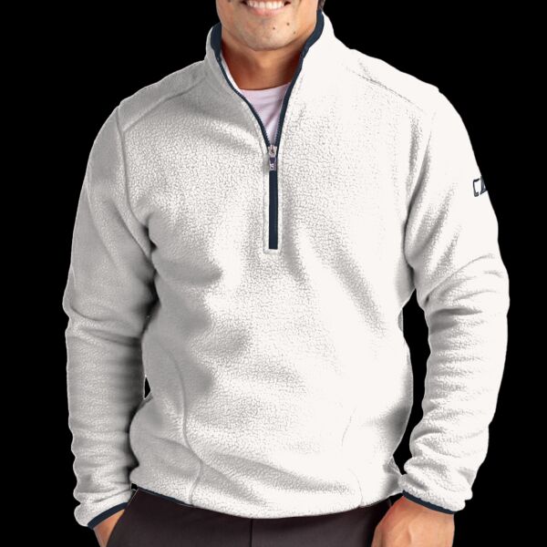 Cutter & Buck Cascade Eco Sherpa Fleece Mens Quarter Zip Jacket Thumbnail