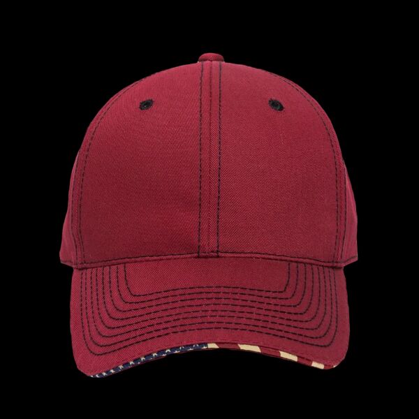 Structured Twill W/Flag Sandwich Visor Thumbnail