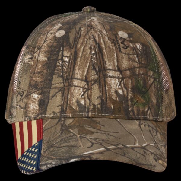 Camo Woven USA Flag Mesh Cap Thumbnail