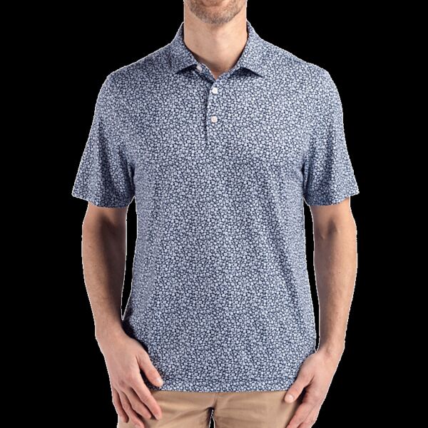 Cutter & Buck Pike Eco Flora Print Recycled Mens Big & Tall Polo Thumbnail