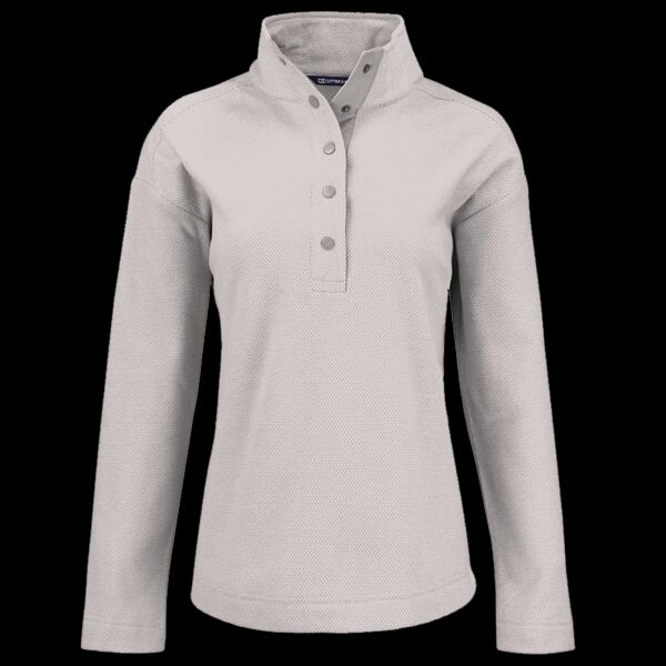 Cutter & Buck Hunts Point Eco Textured Fleece Recycled Womens Snap Pullover Thumbnail