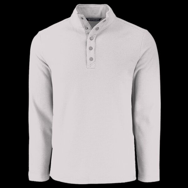 Cutter & Buck Hunts Point Eco Textured Fleece Recycled Mens Snap Pullover Thumbnail