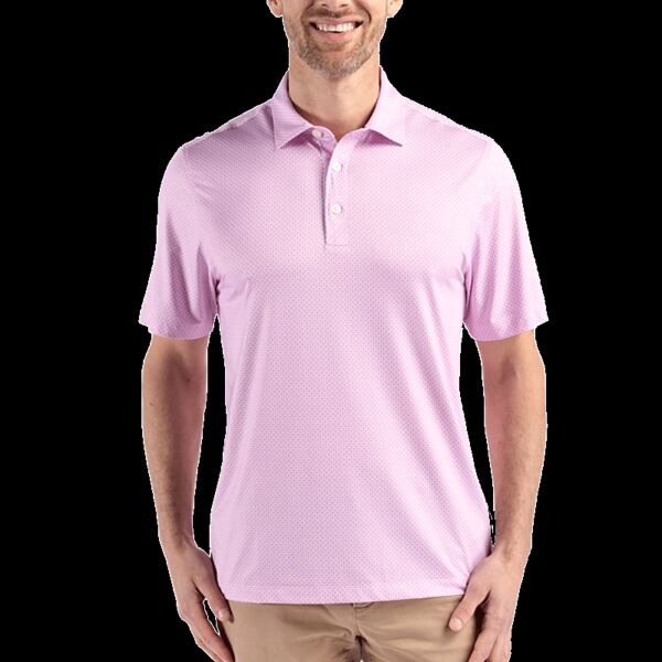 Cutter & Buck Pike Eco Diamond Dot Print Recycled Mens Polo Thumbnail