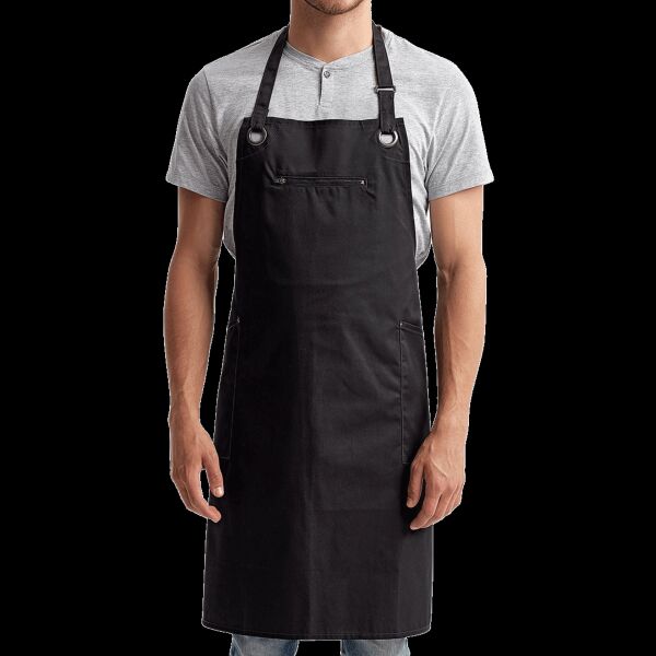 Barley Contrast Stitch Recycled Bib Apron Thumbnail