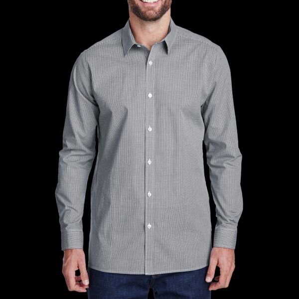 Men's Microcheck Gingham Cotton Shirt Thumbnail