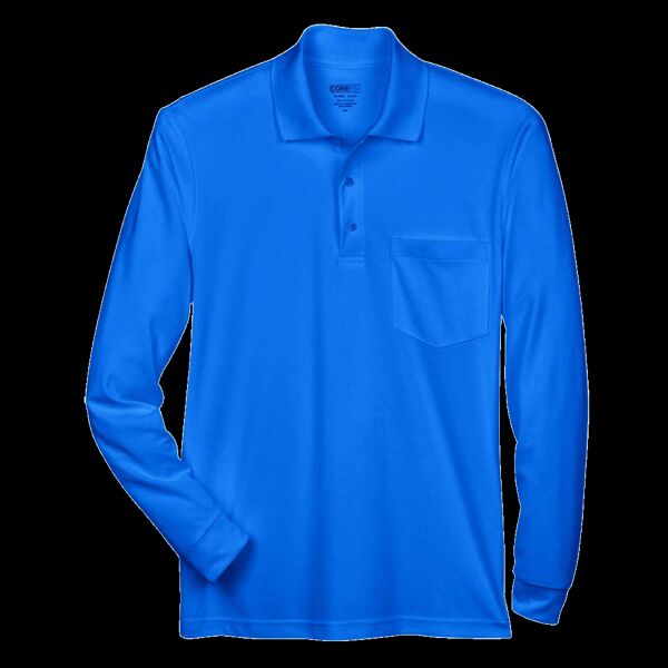 Men's Pinnacle Performance Long Sleeve Piqué Polo with Pocket Thumbnail