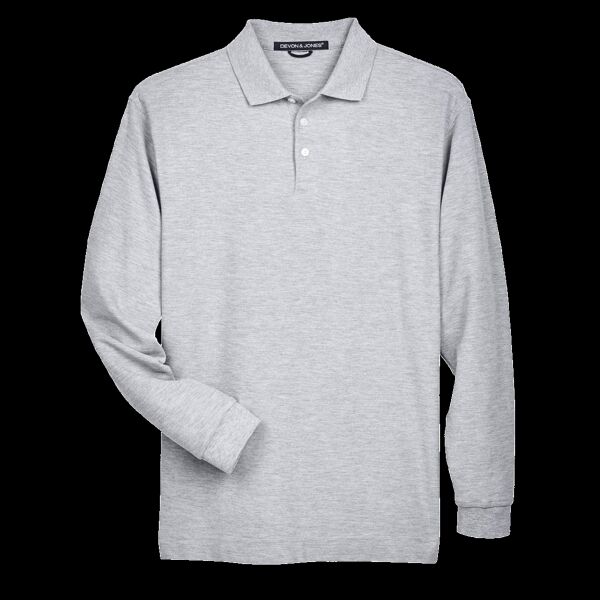 Men's Pima Piqué Long Sleeve Polo Thumbnail
