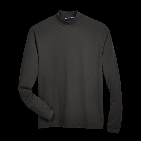 Unisex Sueded Jersey Mock Neck T-Shirt Thumbnail