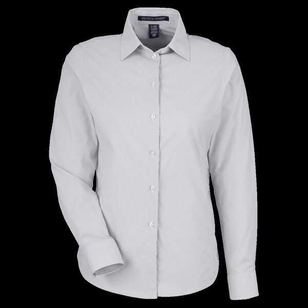 Women's CrownLux Performance® Microstripe Dress Shirt Thumbnail