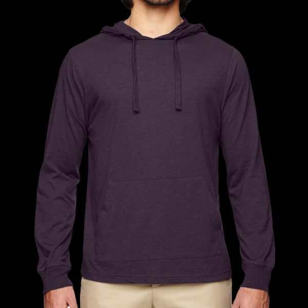 Unisex Eco Jersey Pullover Hooded Long Sleeve T-Shirt Thumbnail