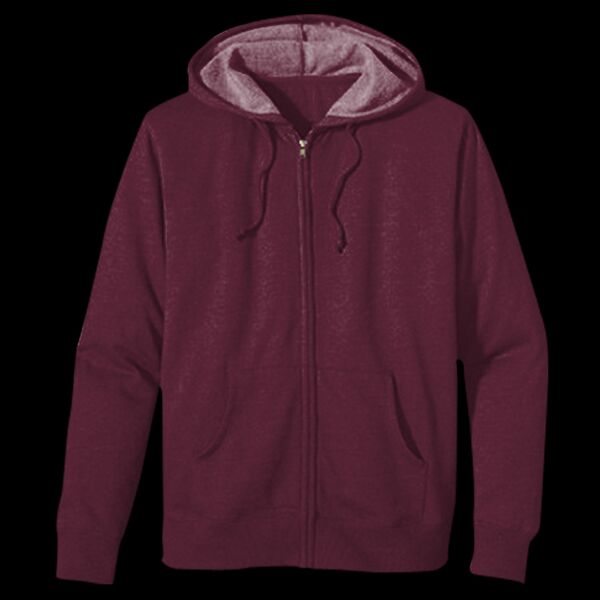 Unisex Heathered Full-Zip Hooded Sweatshirt Thumbnail