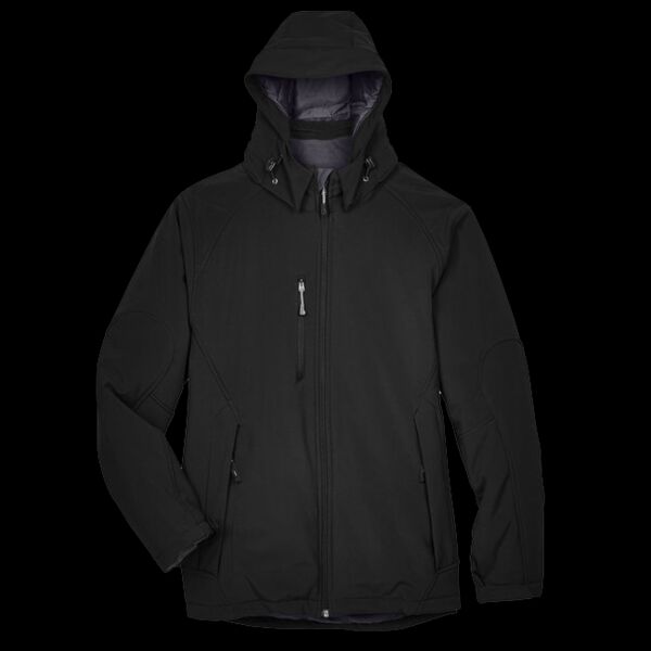 Men's Glacier Insulated Three-Layer Fleece Soft Shell Hood Jacket with Detachable Hood Thumbnail