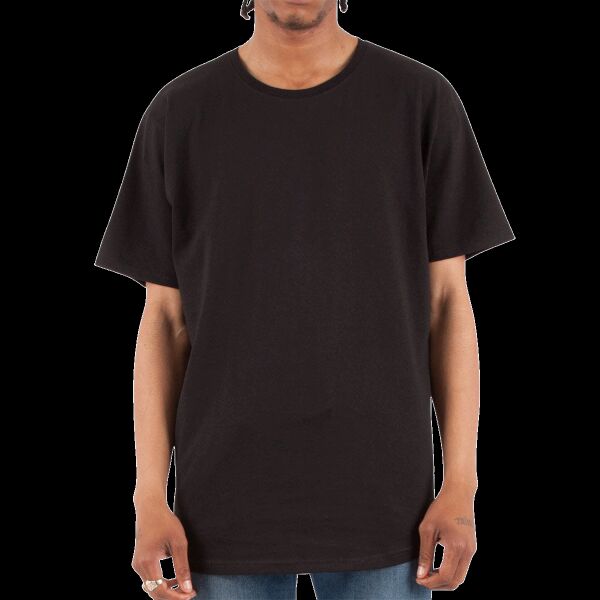 Unisex Curved Hem Long T-Shirt Thumbnail