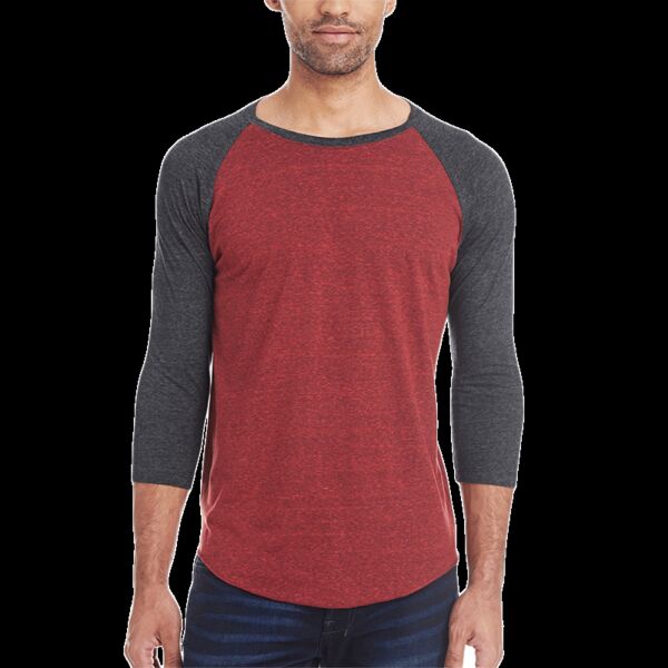 Unisex Triblend Three-Quarter Sleeve Raglan T-Shirt Thumbnail