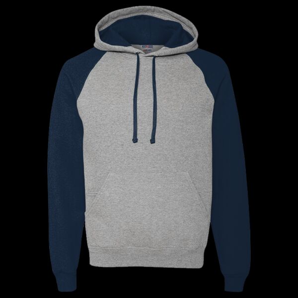 Unisex NuBlend ® Colorblock Raglan Hoodie Sweatshirt Thumbnail