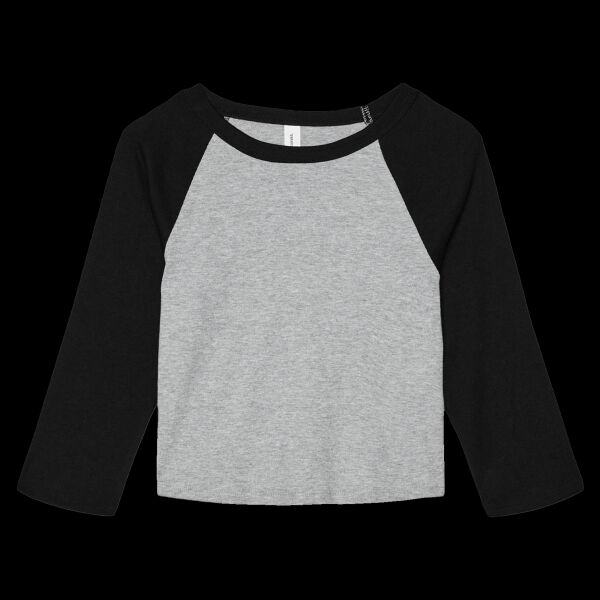 Women's Micro Rib 3/4 Raglan Baby Tee Thumbnail
