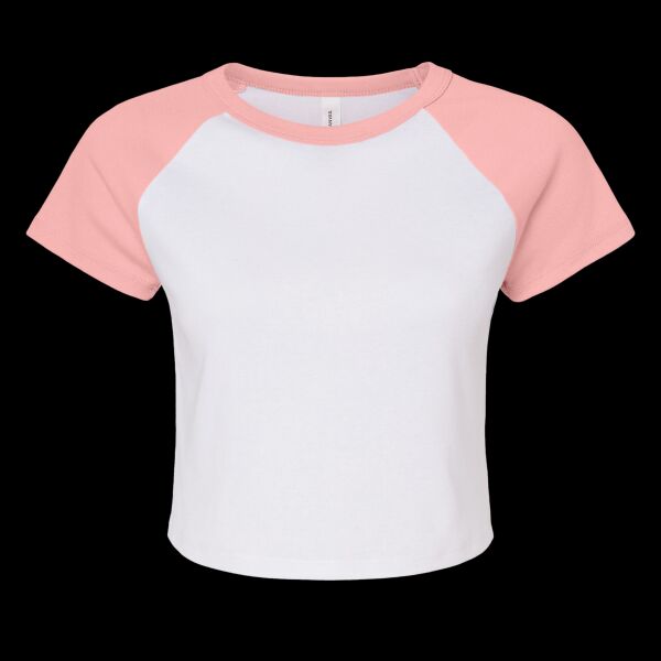 Women's Micro Rib Raglan Baby Tee Thumbnail