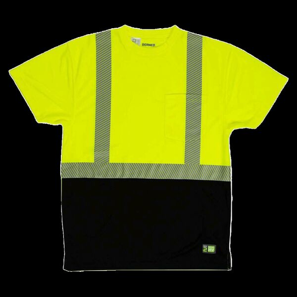Unisex Hi-Vis Class 2 Color Blocked Pocket T-Shirt Thumbnail