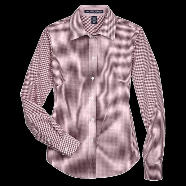 Women's Crown Collection® Gingham Check Woven Dress Shirt Thumbnail