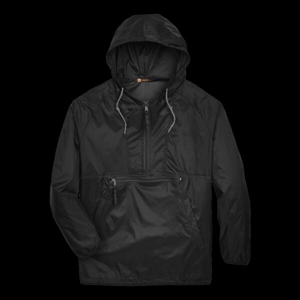 Unisex Packable Hooded Nylon Jacket Thumbnail