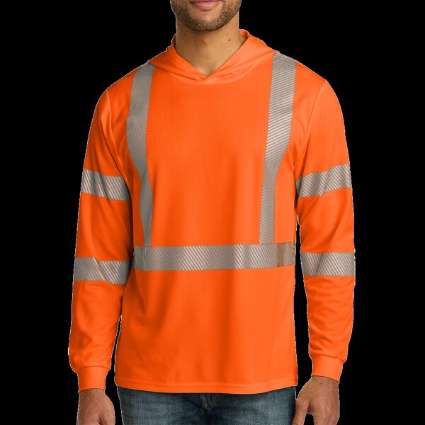 Ansi 107 Class 3 Long Sleeve Segmented Tape Hooded Tee Thumbnail