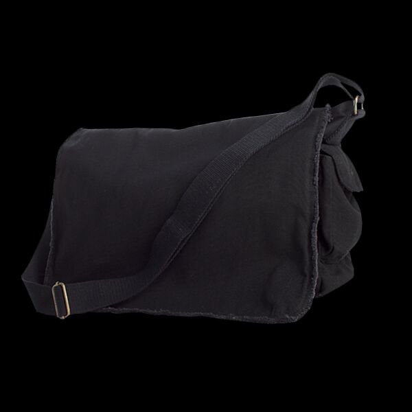 Pigment-Dyed Raw Edge Messenger Bag Thumbnail