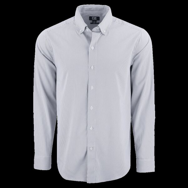 Cutter & Buck Skyline Epic Confidence Recycled Pinstripe Mens Big & Tall Long Sleeve Dress Shirt Thumbnail