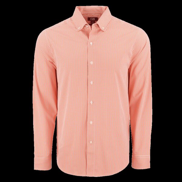 Cutter & Buck Skyline Epic Confidence Recycled Gingham Mens Long Sleeve Dress Shirt Thumbnail