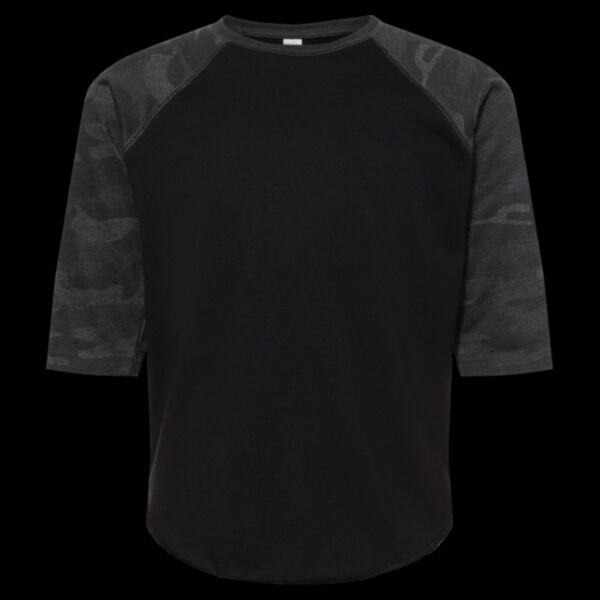 Youth Baseball Fine Jersey Three-Quarter Sleeve Tee Thumbnail