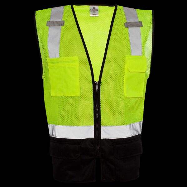 Unisex Black Bottom Mesh Class 2 Vest Thumbnail