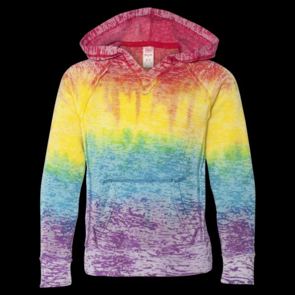 Girls’ Courtney Burnout V-Notch Hooded Sweatshirt Thumbnail